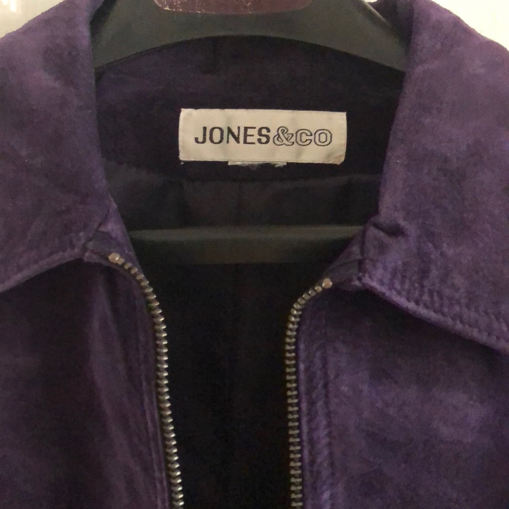 Vintage purple suede jacket coat fits like M